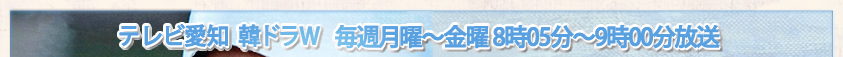 韓国ドラマ 毎週月曜～金曜 8時05分～9時00分放送
