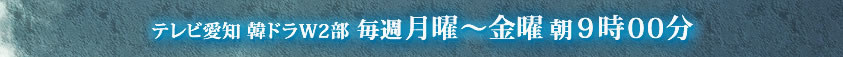 韓国ドラマ 毎週月曜～金曜 朝9時00分